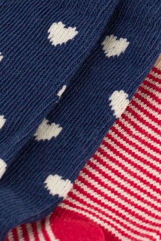 2 pares de calcetines - Azul marino y rojo