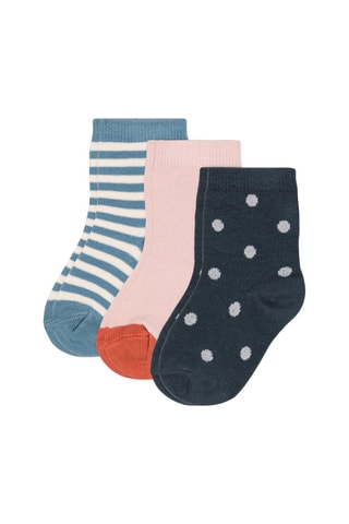 3 pares de calcetines - Rosa y azul