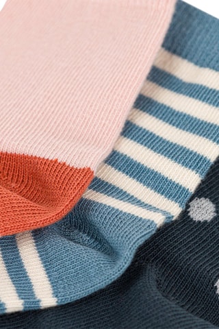 3 pares de calcetines - Rosa y azul