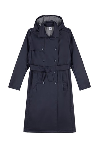 Gabardina con capucha - Azul marino