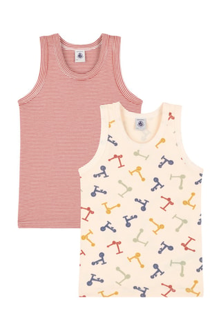 2 camisetas de tirantes - Beige