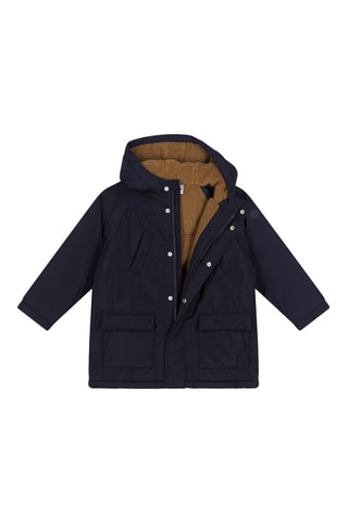 Parka con capucha - Azul marino