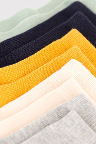 5 pares de calcetines - Beige, amarillo y gris