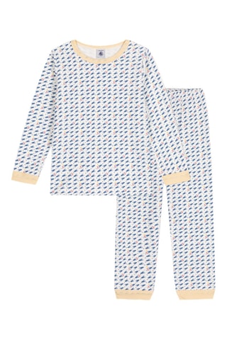 Pijama - Blanco y azul
