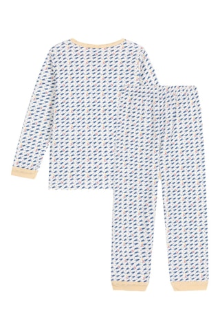 Pijama - Blanco y azul
