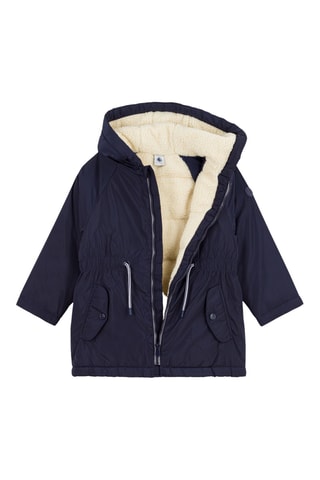 Parka con capucha - Azul marino