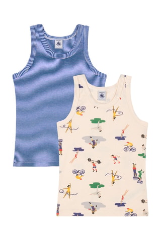 2 camisetas de tirantes - Azul