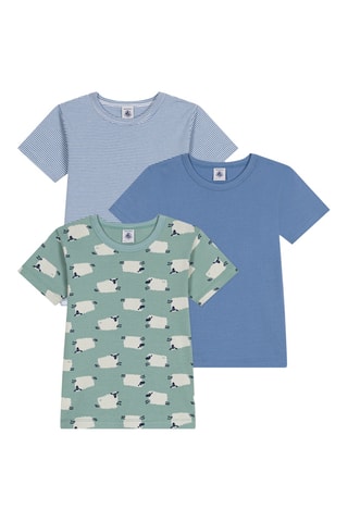 3 camisetas - Azul