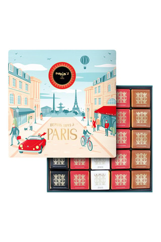 Coffret Paris - 50 carrés de chocolat assortis - 200 g