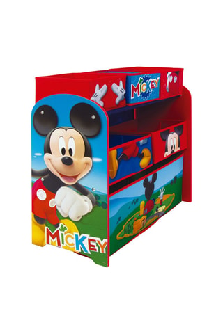 Meuble de rangement 6 cases Mickey Disney - Rouge et bleu - 62 x 60 x 30 cm