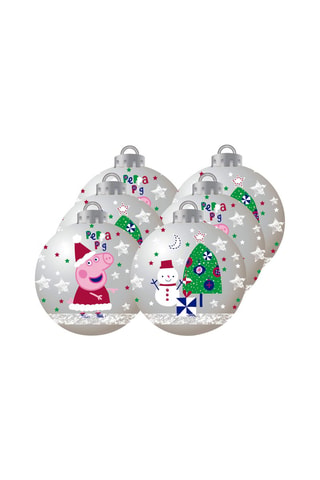 6 boules de Noël Peppa Pig 8 cm