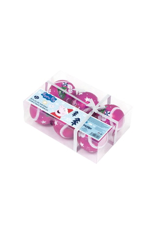 6 boules Peppa Pig 8 cm