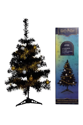 Arbre de Noël de table Harry Potter - 20 x 60 x 40 cm - Noir