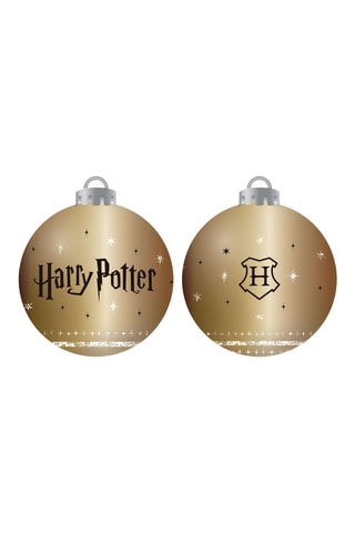 6 boules de Noël Harry Potter - Doré