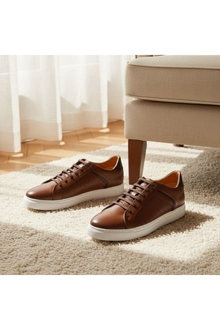 Zapatillas de piel Eyron - Marrón