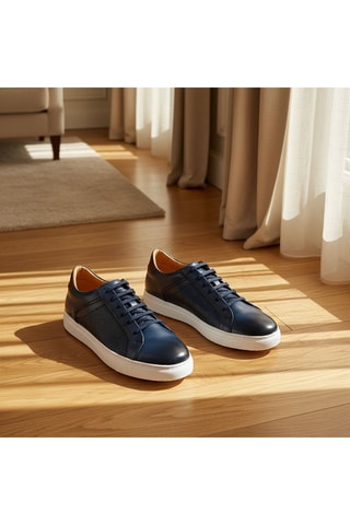 Zapatillas de piel Eyron - Azul