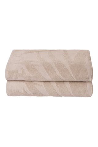 2 toallas de ducha - Beige - 70 x 140 cm