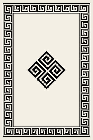 2 alfombras de baño - Beige y negro - 40 x 60 / 60 x 100 cm