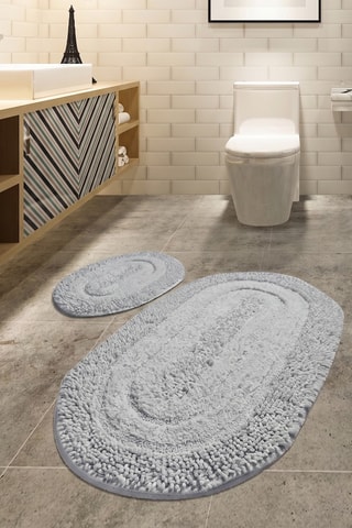 2 alfombras de baño - Gris