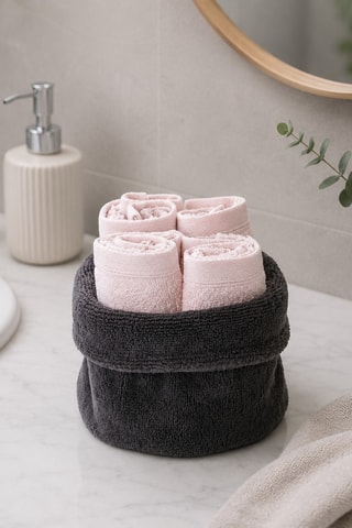 4 toallas de tocador - Rosa - 30 x 30 cm