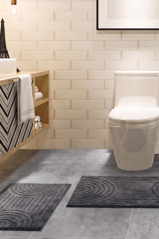 Alfombra de baño - Gris - 50 x 60 cm