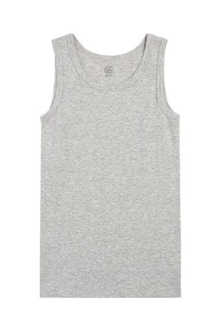 3 débardeurs en coton biologique - Blanc et gris chiné