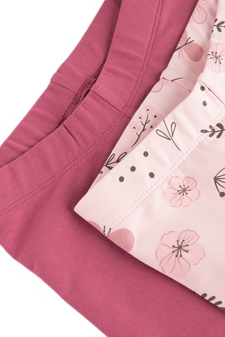2 jeggings - Rose poudré et rouge brique