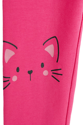 3 leggings - Bleu marine, fuchsia et rose poudré