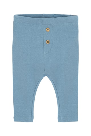 2 leggings - Bleu et beige
