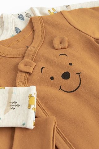 2 Rompertjes Winnie de Poeh Disney- Bruin en Wit