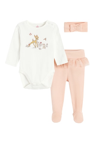 3-delige Set Bambi Disney - Wit en Roze