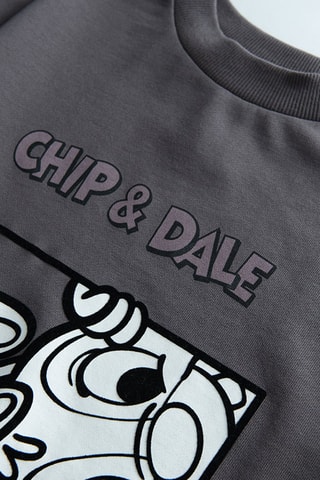 T-shirt Chip and Dale Disney - Gris foncé