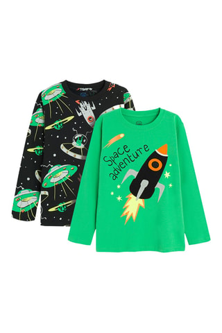 2 t-shirts - Vert et noir
