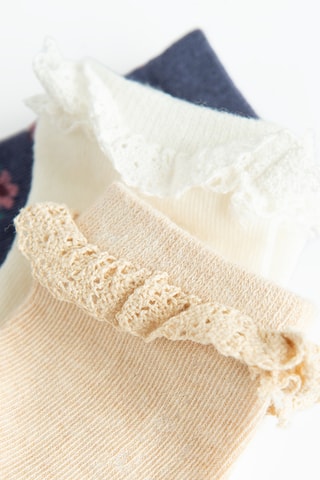 7 paires de chaussettes - Rose et blanc