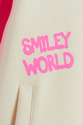 Baseball Jasje Smiley - Beige en Roze