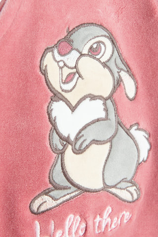 Body et salopette en velours Panpan Bambi Disney - Rose et écru