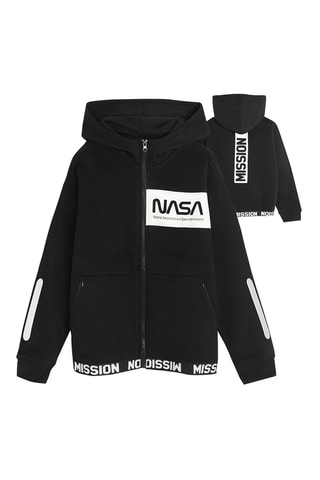 Sweater met capuchon NASA - Zwart