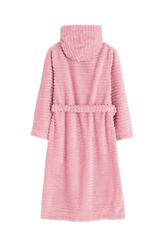 Peignoir à capuche en velours - Rose