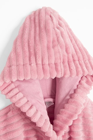 Peignoir à capuche en velours - Rose