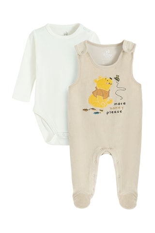 Rompertje en Boxpakje Winnie de Poeh Disney- Wit en Beige