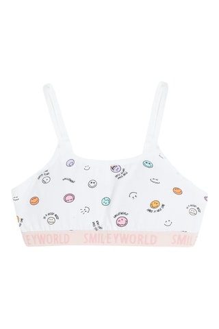 2 brassières push-up Smiley - Blanc et vert d’eau
