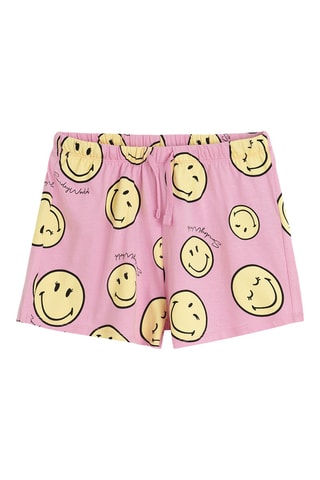 Pyjama Smiley - Blanc et rose