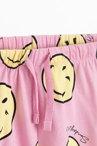 Pyjama Smiley - Blanc et rose