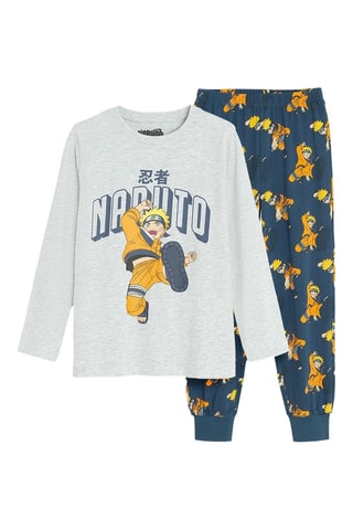 Pyjama Naruto - Gris chiné et bleu marine