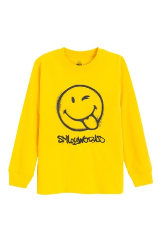 2 Sweaters Smiley - Geel en Petrolblauw