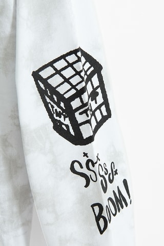 Sweat tie and dye Minecraft - Gris clair