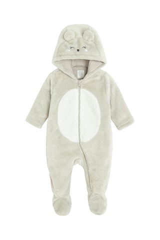 Grenouillère à capuche - Gris clair