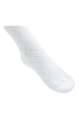 2 collants - Gris clair et blanc
