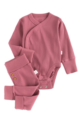 Body et legging en coton biologique - Rose