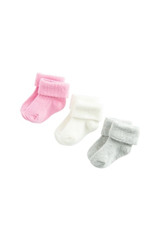 3 paar sokken - Roze en Wit